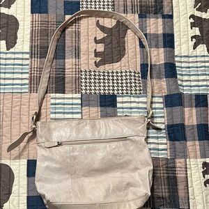 Versatile Cream Shoulder Bag with Adjustable Strap